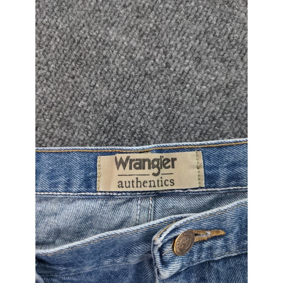 Mens Wrangler Authentics Jean Shorts Size 38 Blue Denim ZM2S0SW 18.5W 9 Inseam - Picture 8 of 11